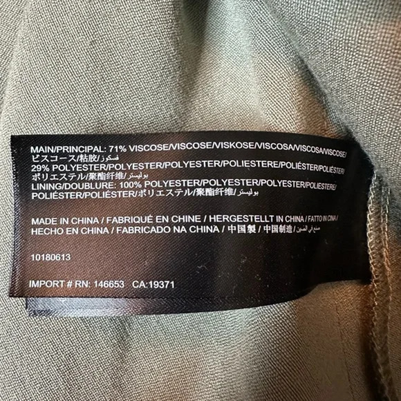 C/MEO Collective Ultirior Top Blouse Green Ruffle Double V-Neck Sleeveless XXS - Picture 11 of 11